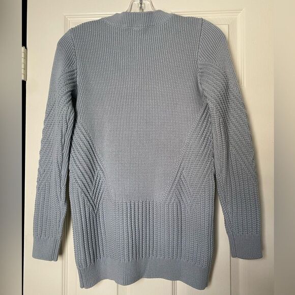 NWT Athleta Teton V-neck Sweater Blue Gray Knit Pullover size XS - Picture 5 of 16